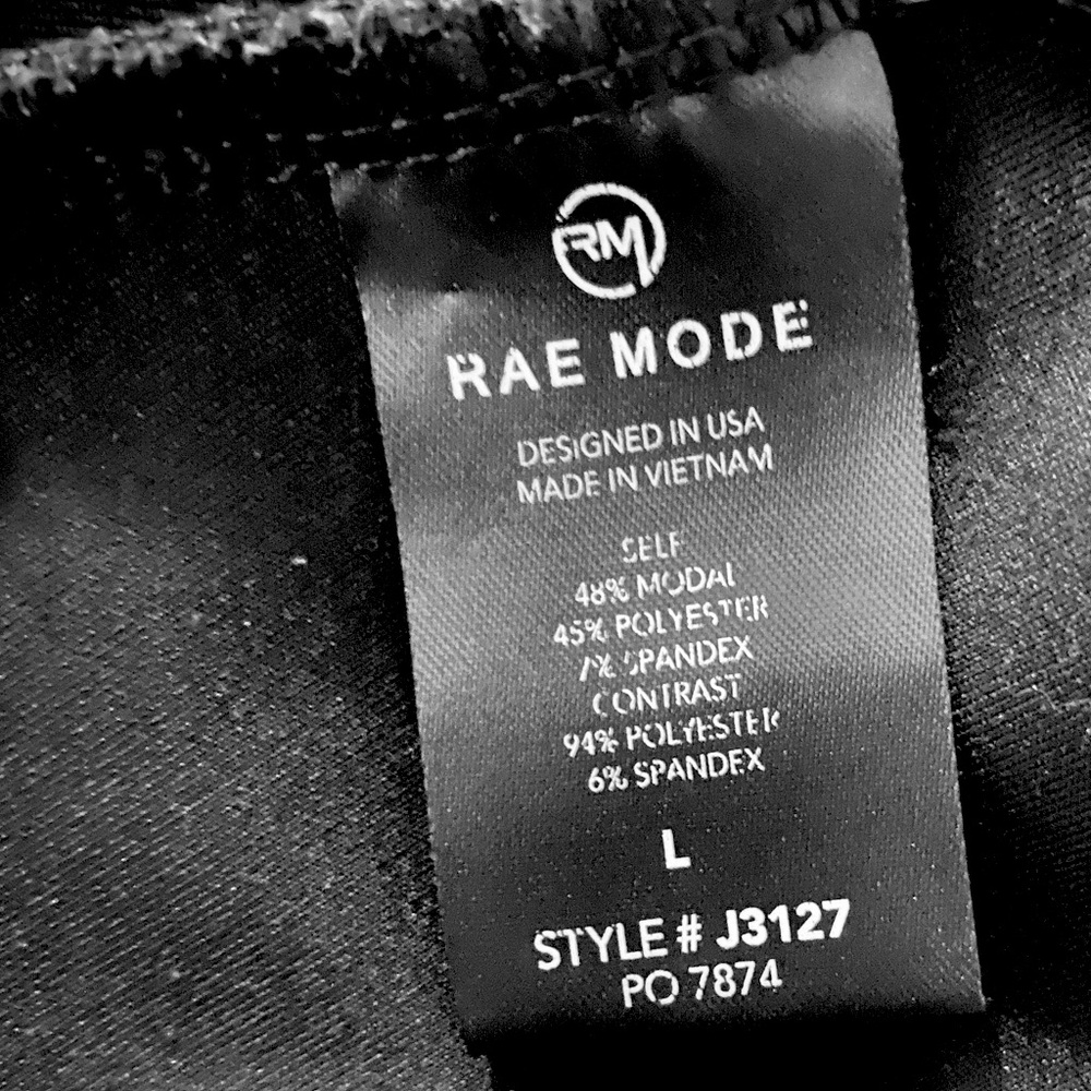 Rae Mode Modal Scuba Pocket Hoodie Jacket Black size Large - Picture 7 of 7